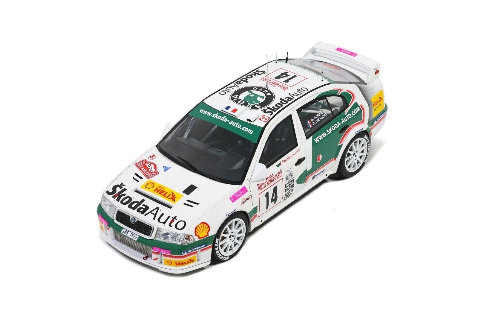 OTTO 1:18 Scale Resin Model - 2003 Skoda Octavia WRC D Auriol Rallye Monte Carlo (OT431)