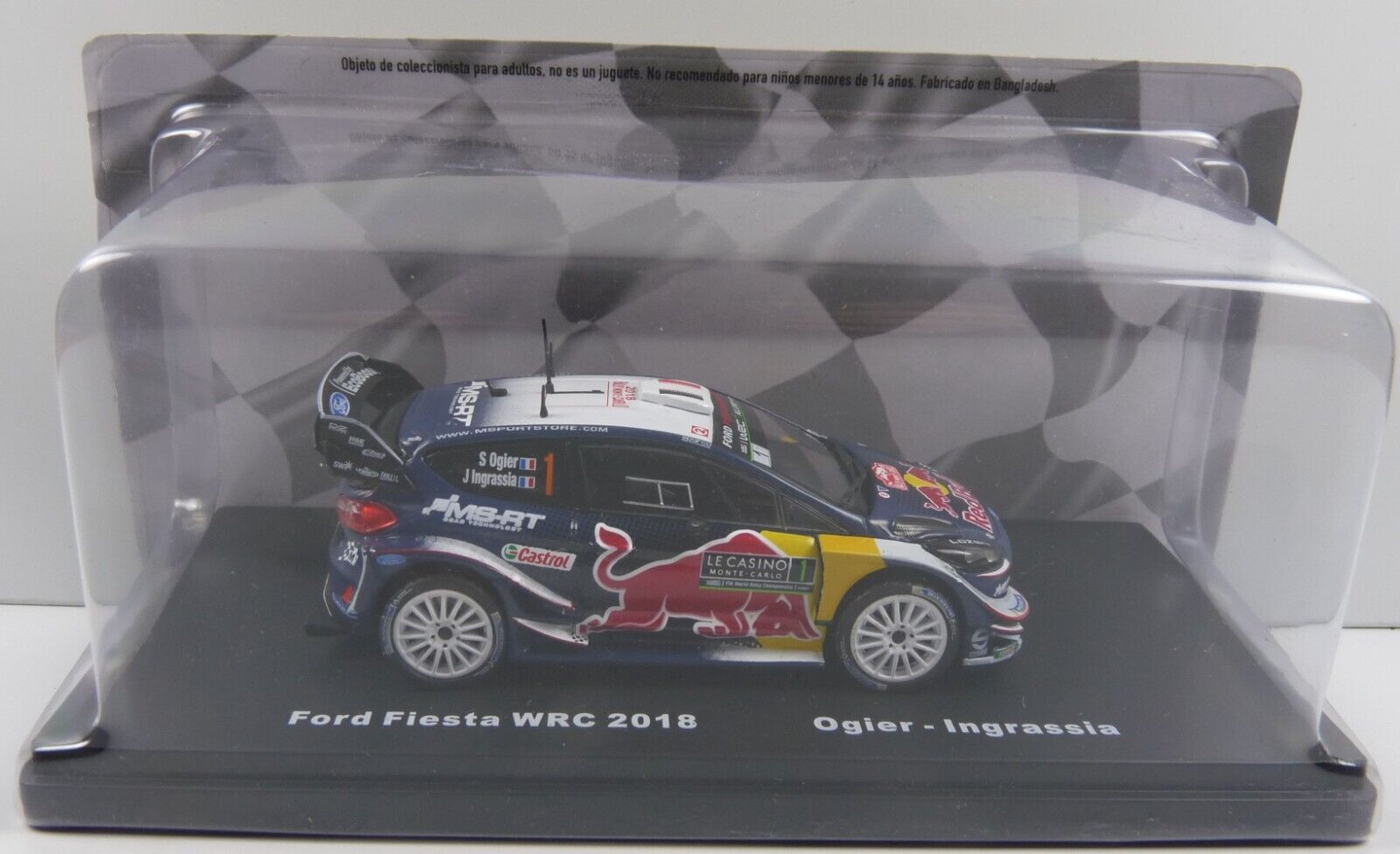 MAG 1:43 Scale Diecast Model Car Ford Fiesta 2018 Ogier #1 Monte Carlo Rally