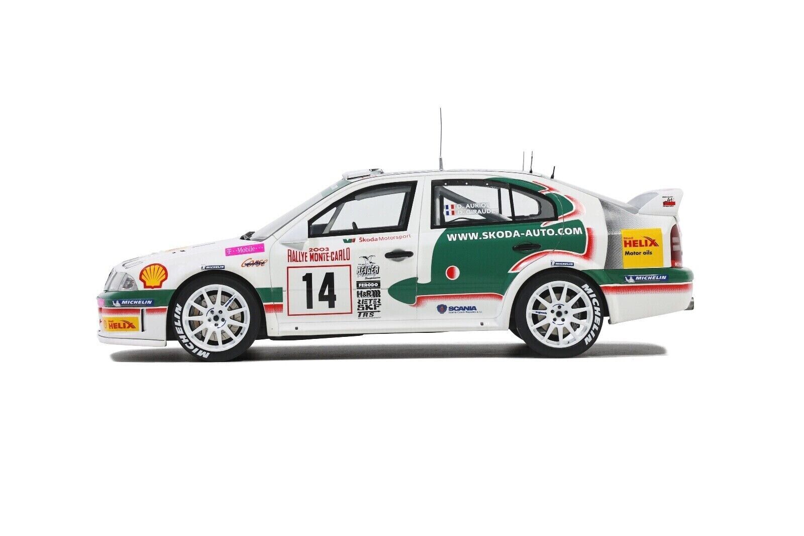 OTTO 1:18 Scale Resin Model - 2003 Skoda Octavia WRC D Auriol Rallye Monte Carlo (OT431)