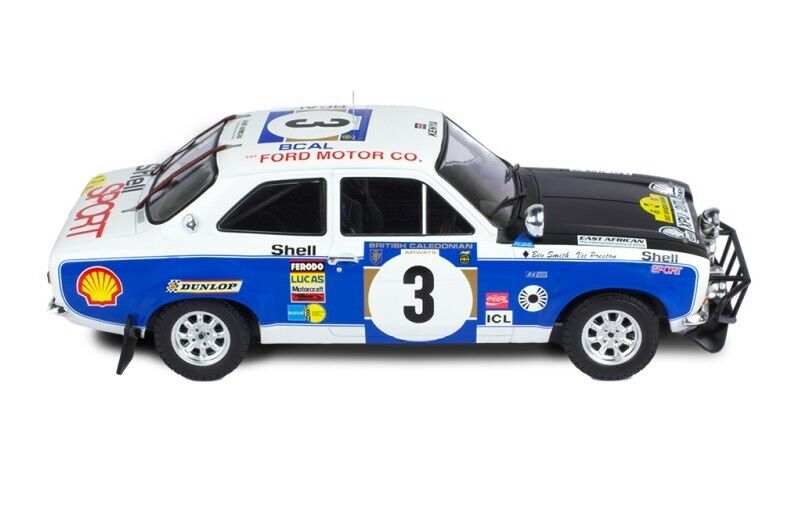 IXO 1:18 FORD ESCORT MK1 RS 1600 #3 V. PRESTON JR.-B. SMITH SAFARI RALLY 1973