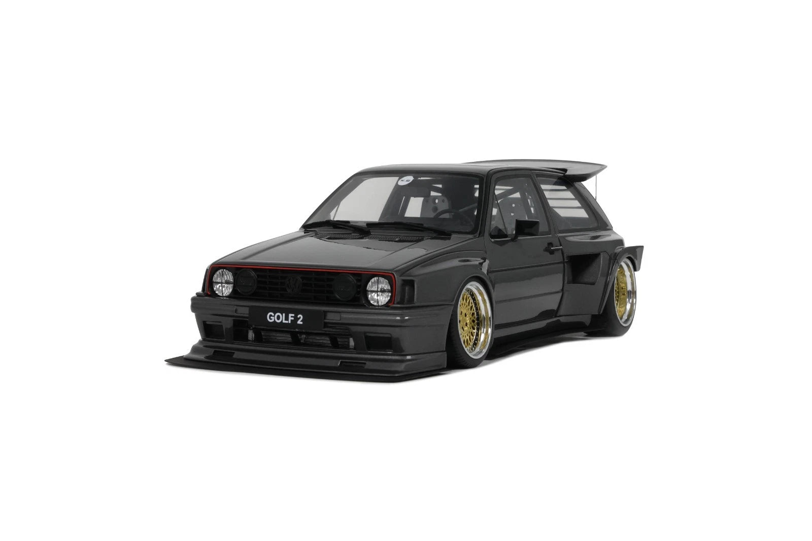 OTTO 1:18 Scale Resin Model Car - 2021 VW VOLKSWAGEN GOLF II GTI  BY KHYZYL SALEEM, ASCOT GREY METALLIC - OT476