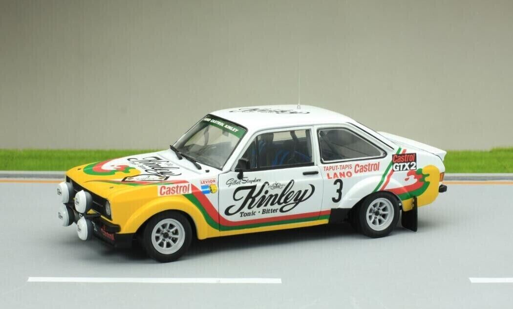 SUNSTAR 4664 1:18 Scale Ford Escort Mk2 RS1800 2nd Ypres 24hr Rally 1978 Kinley