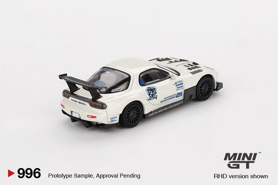 Mini GT 1:64 Diecast - Mazda RX-7 (FD3S) Itosyoukai Rei-gouki with RE Amemiya, White - MGT00996-R