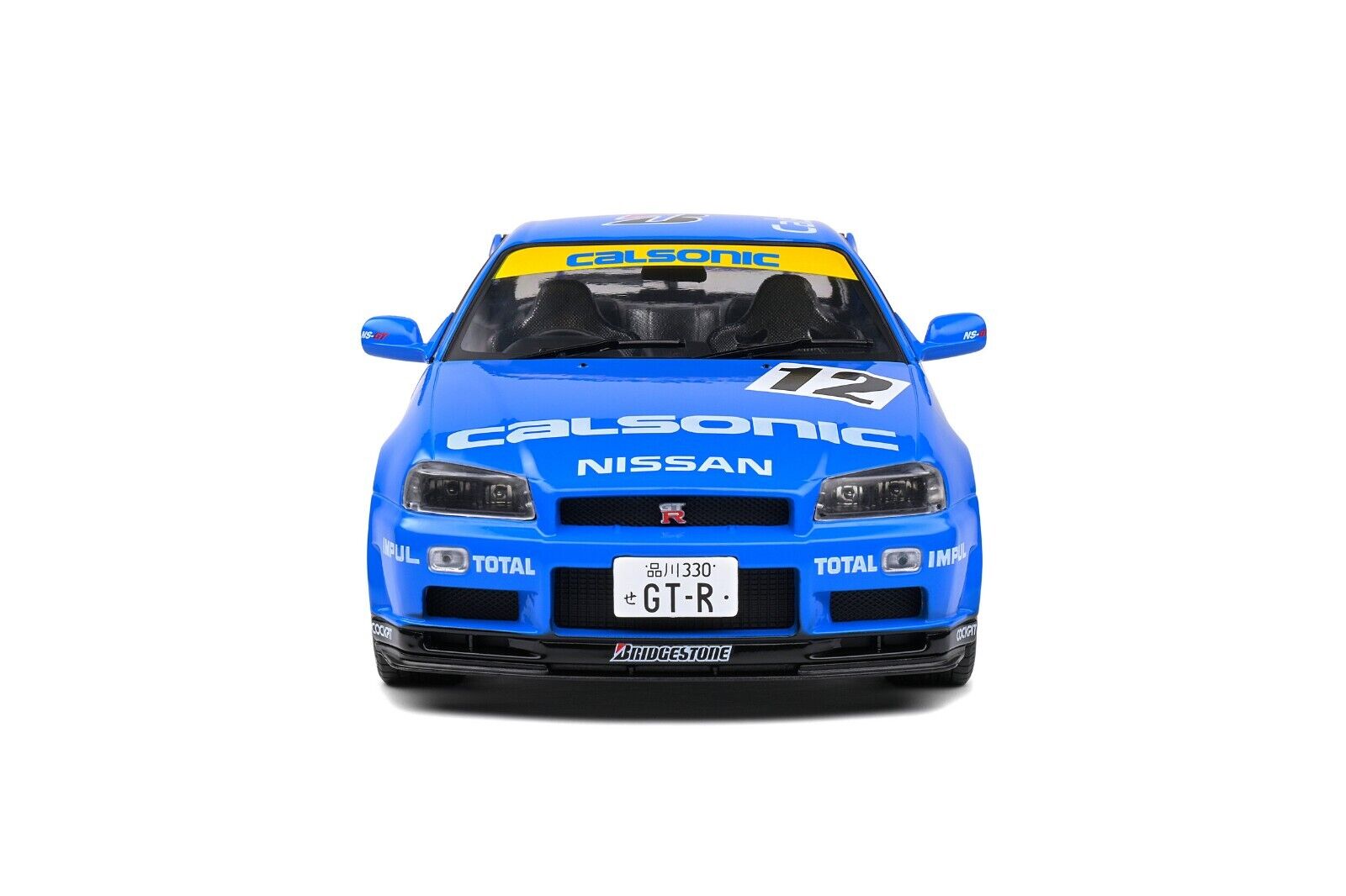 SOLIDO 1:18 Scale Diecast Model Car, Nissan Skyline GT-R (R34) Calsonic Tribute