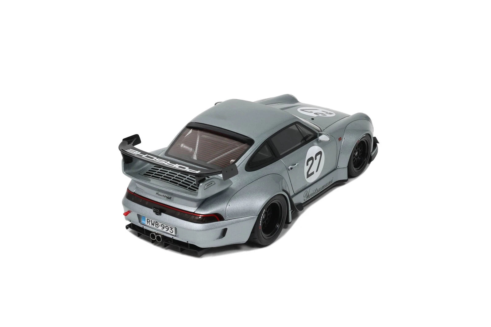 GT Spirit 1:18 Scale Resin, 2024 Porsche 911 RWB Yuiitsumuni - Silver - GT522
