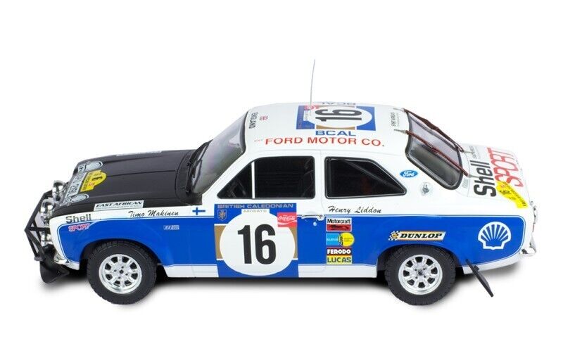 IXO 1:18 FORD ESCORT MK1 RS 1600 #16 T. MÄKINEN-H. LIDDON SAFARI RALLY 1973