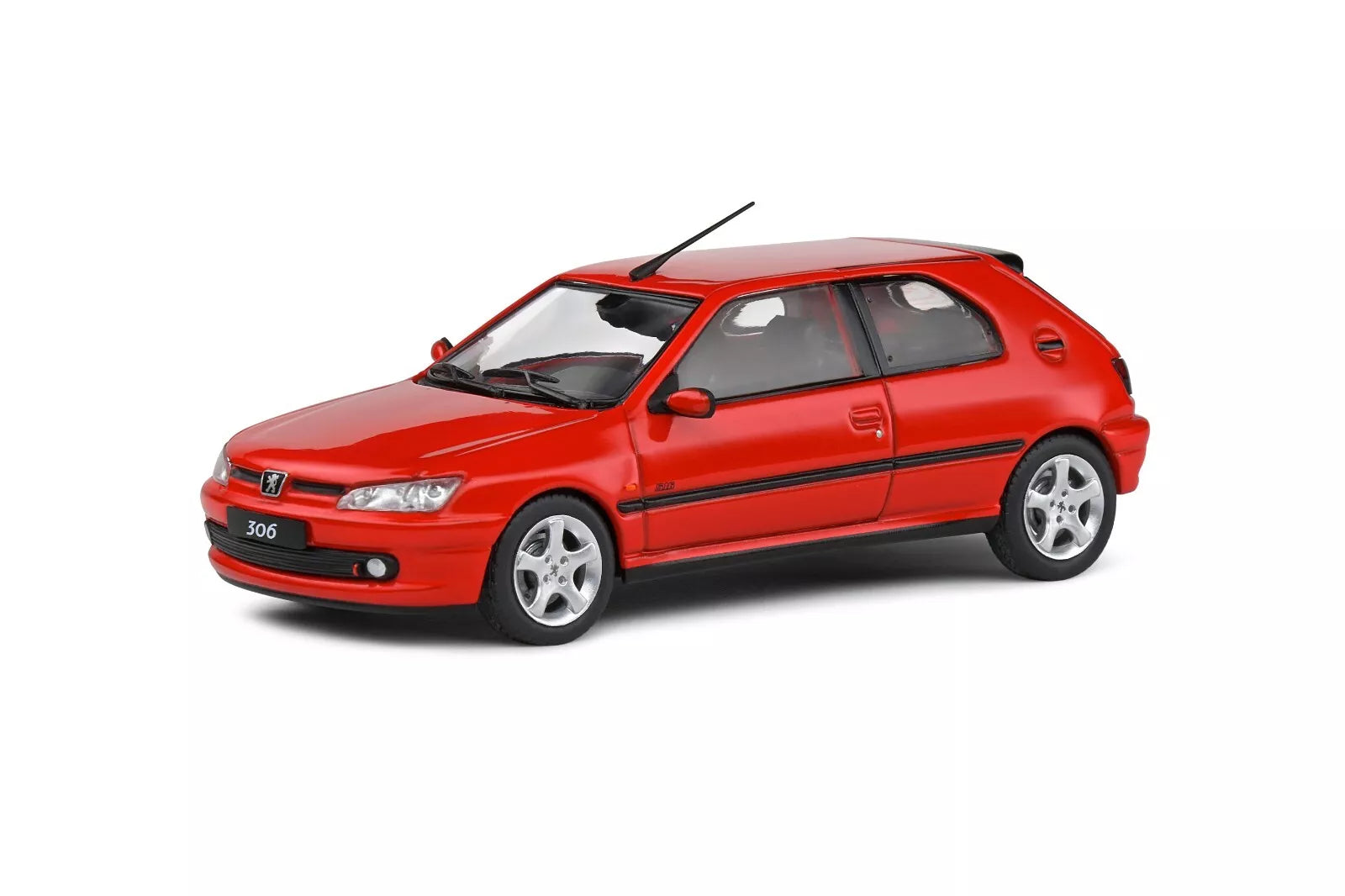 SOLIDO 1:43 Diecast - 2002 Peugeot 306 S16, Vallelunga Red - S4311403