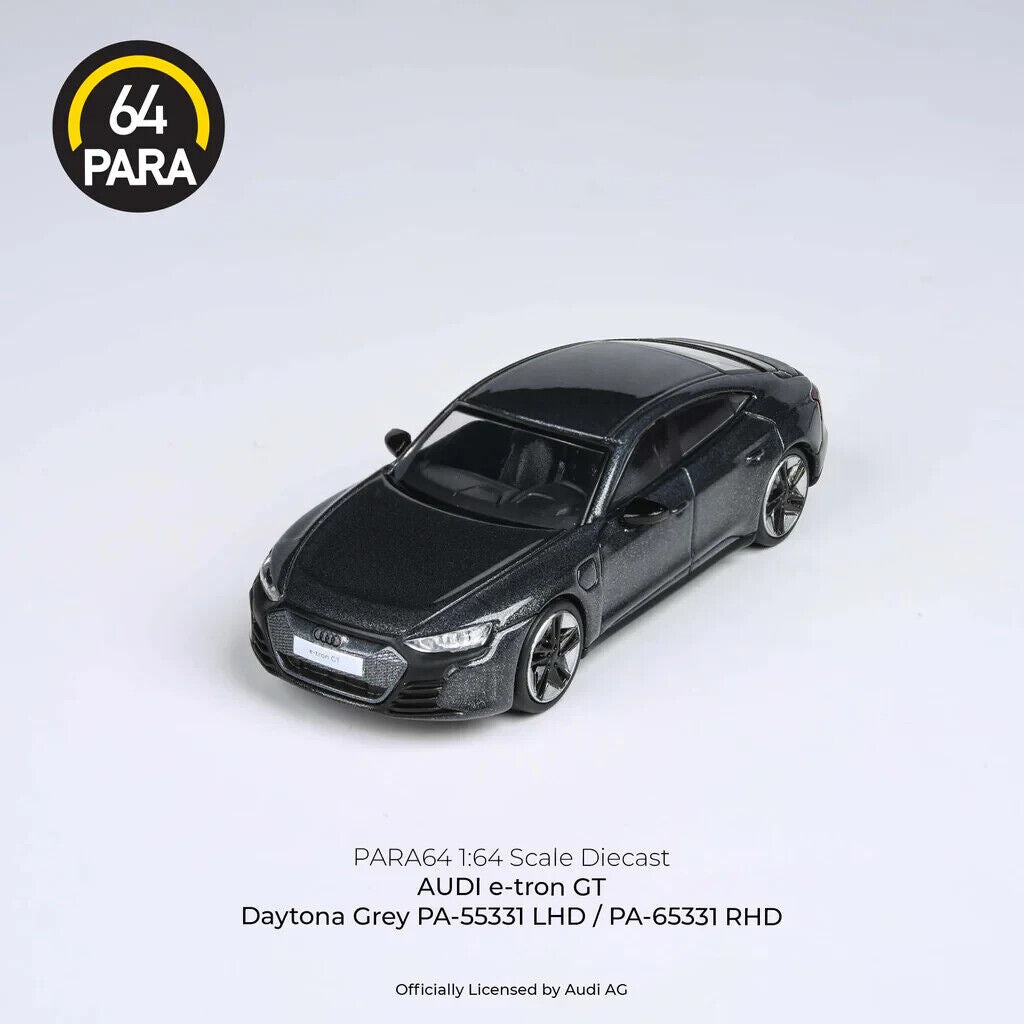 PARA64 1:64 Scale Diecast Model Car - Audi R5 r-tron GT in Daytona Grey - RHD