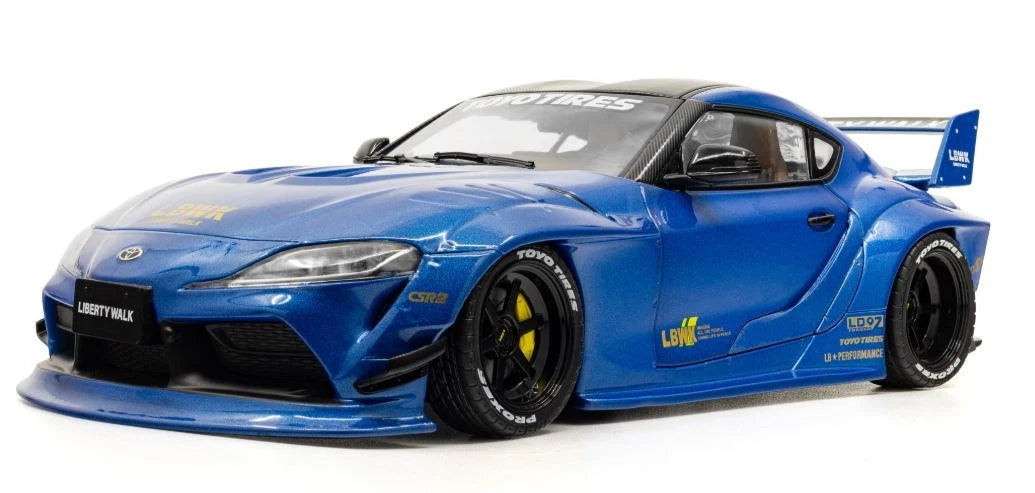 SOLIDO 1:18 Scale - 2025 Toyota GR Supra LB Liberty Walk, Blue Metallic - S1815503