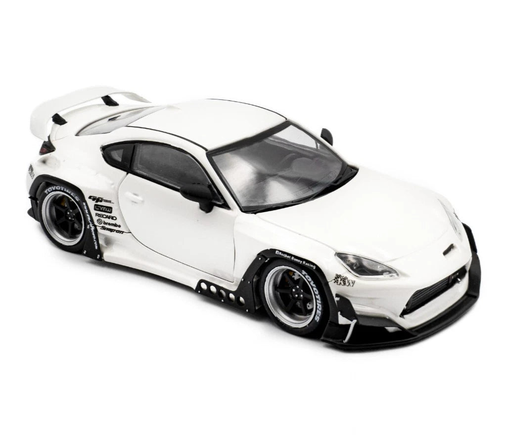 SOLIDO 1:43 Diecast, 2022 PANDEM TOYOTA GR86 ROCKET BUNNY, WHITE - S4315102