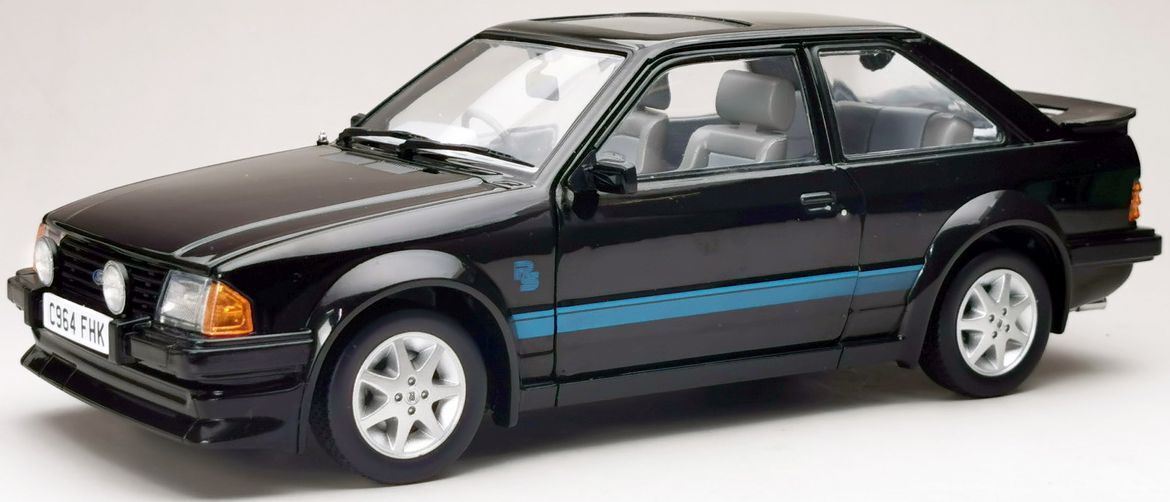 SUNSTAR 1:18 Scale Ford Escort Mk3 RS Turbo S1 in Black - RHD