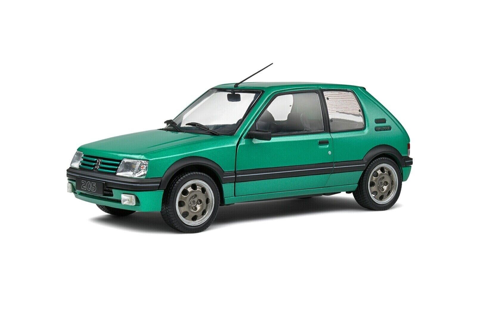 SOLIDO 1:18 Scale Diecast Model Car, Peugeot 205 GTI Griffe 1992 - Met Green