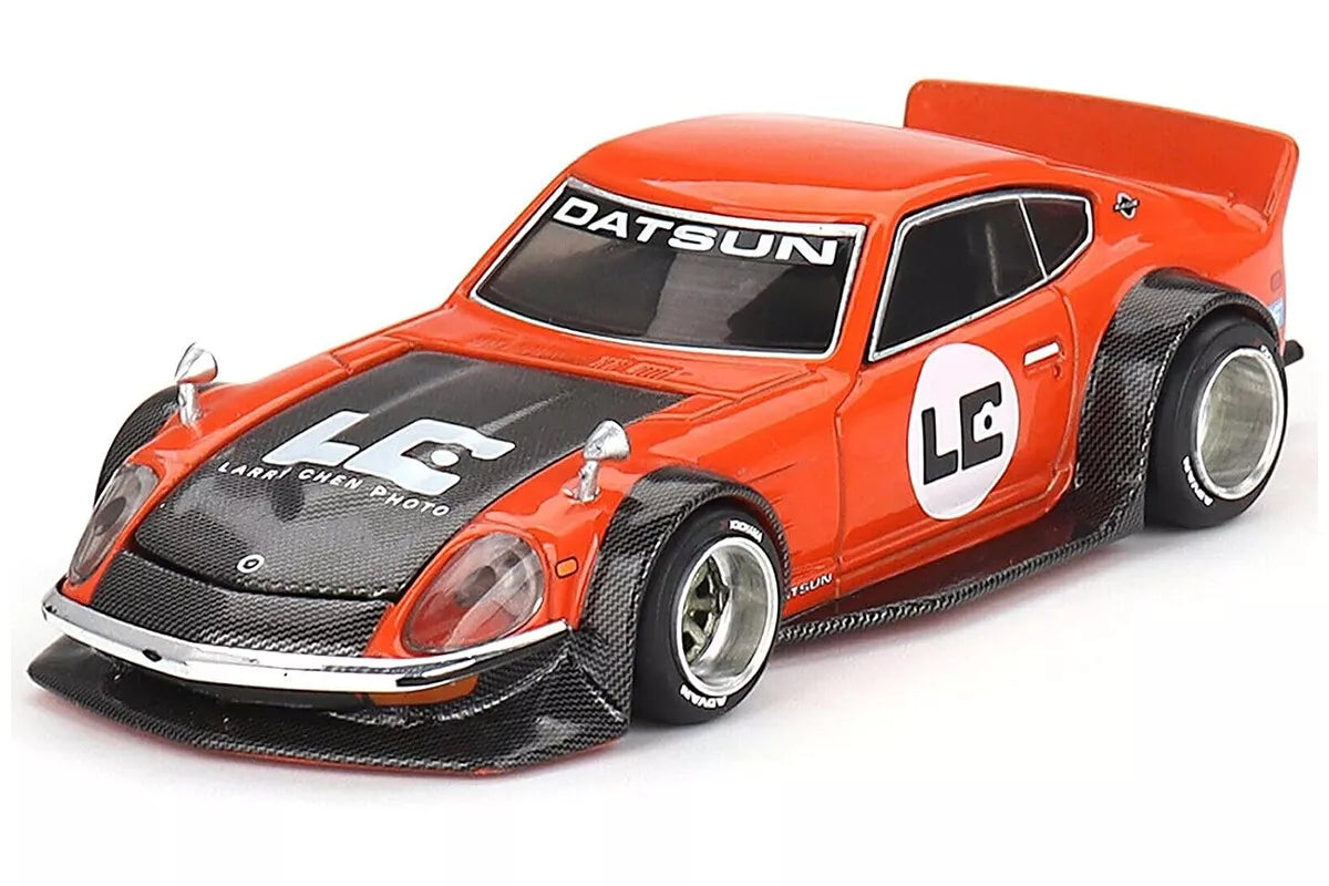 Mini GT 1:64 Scale Kaido House Datsun Fairlady Z GT "Orange Bang" Larry Chen V1, Orange - KHMG100