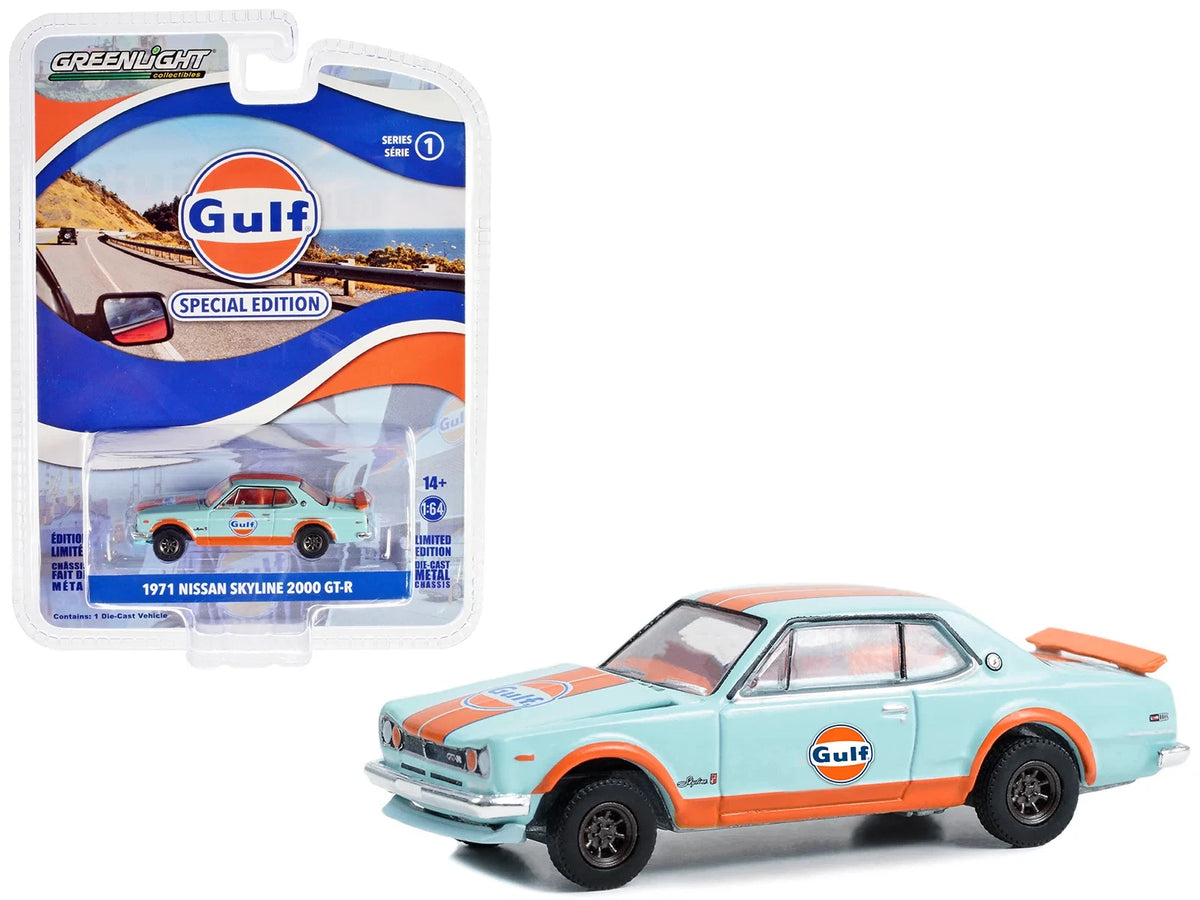 Greenlight 1:64 Special Edition 1971 Nissan Skyline 2000 GT-R Gulf Oil  - GL41135-C