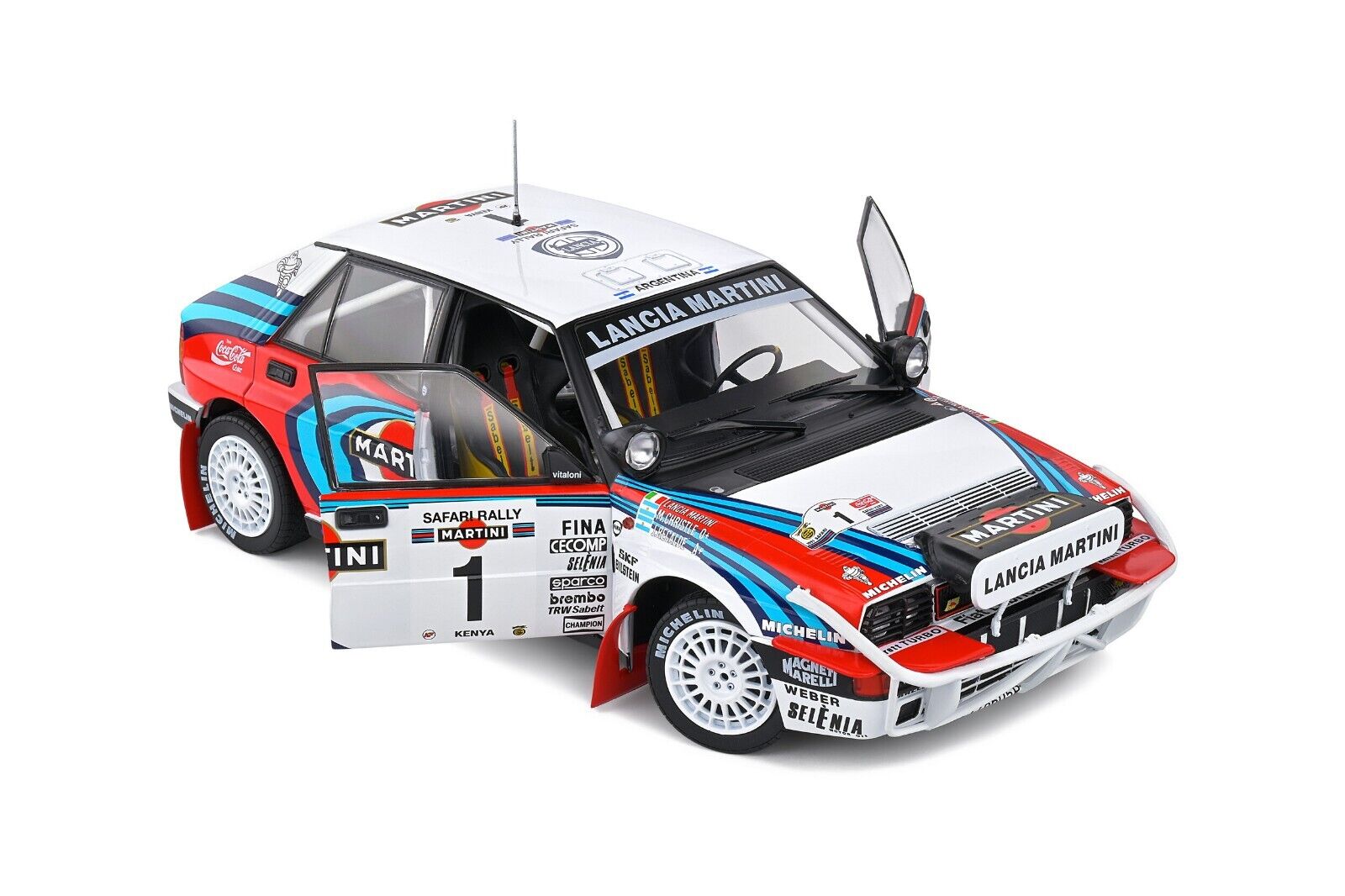 SOLIDO 1:18 Scale Diecast Model, Lancia Delta HF Integrale SAFARI RALLYE KENYA