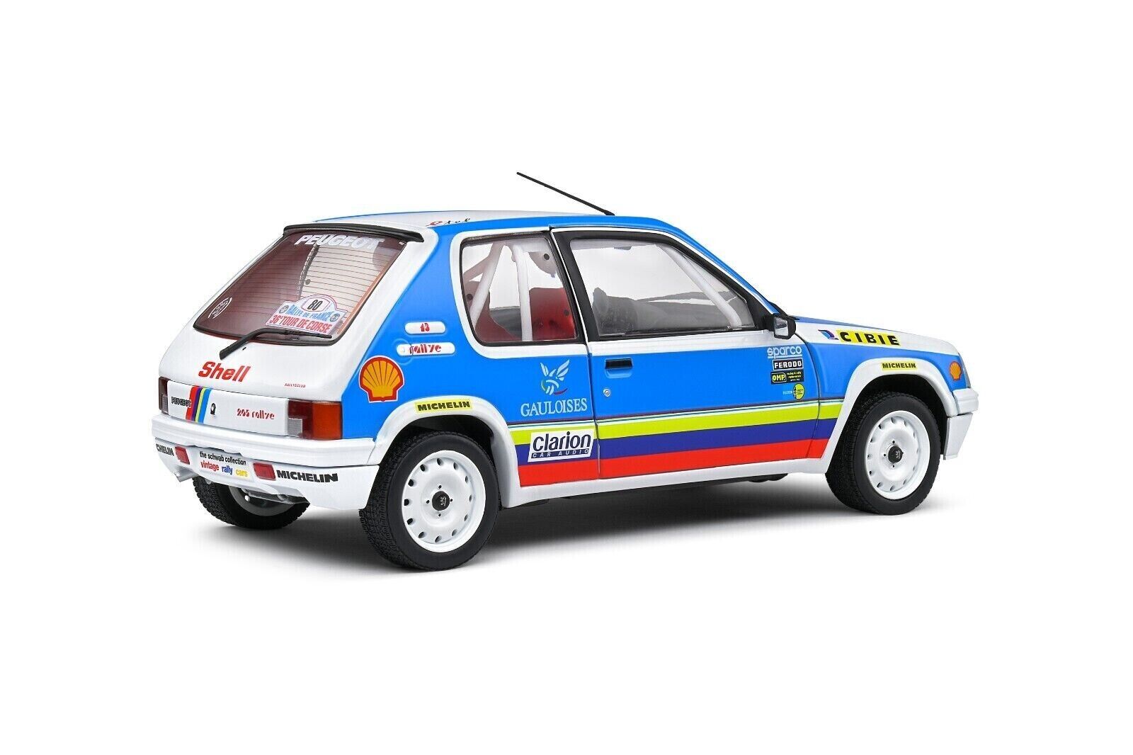 Solido 1:18 Diecast Model - Peugeot 205 Rallye 1.9L Shwab Collection 1990