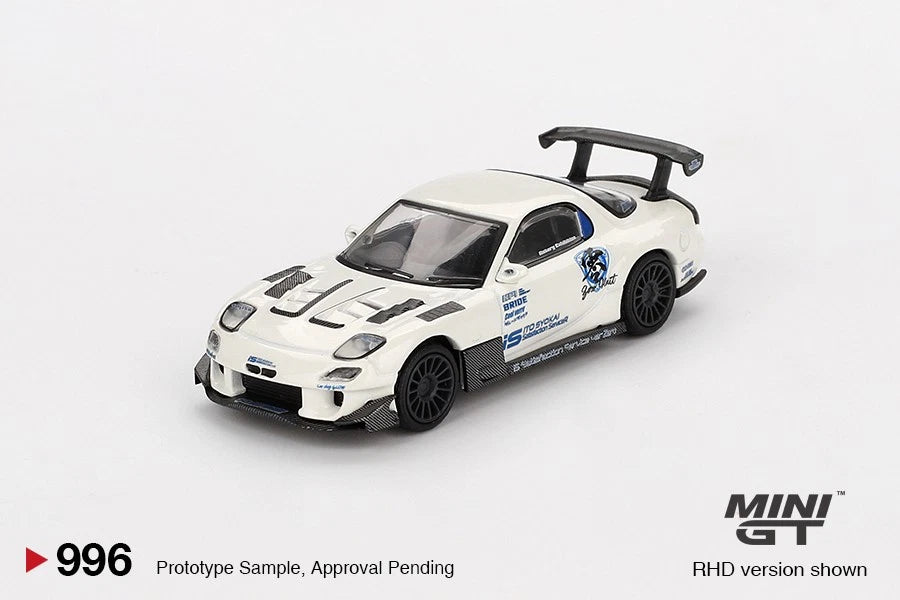 Mini GT 1:64 Diecast - Mazda RX-7 (FD3S) Itosyoukai Rei-gouki with RE Amemiya, White - MGT00996-R