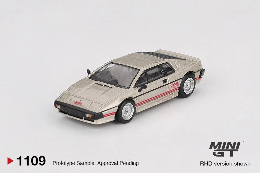 Mini GT 1:64 Lotus Esprit Turbo, Metallic Silver, RHD - MGT01109-R