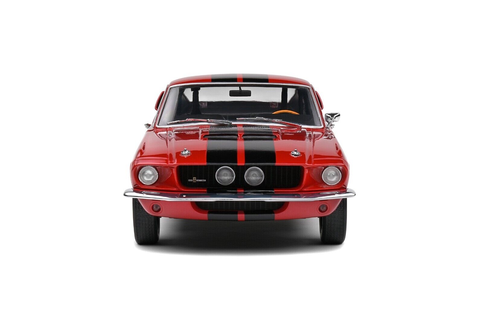 SOLIDO 1:18 Scale Diecast Model Car - 1967 Ford Shelby Mustang GT500 in Red