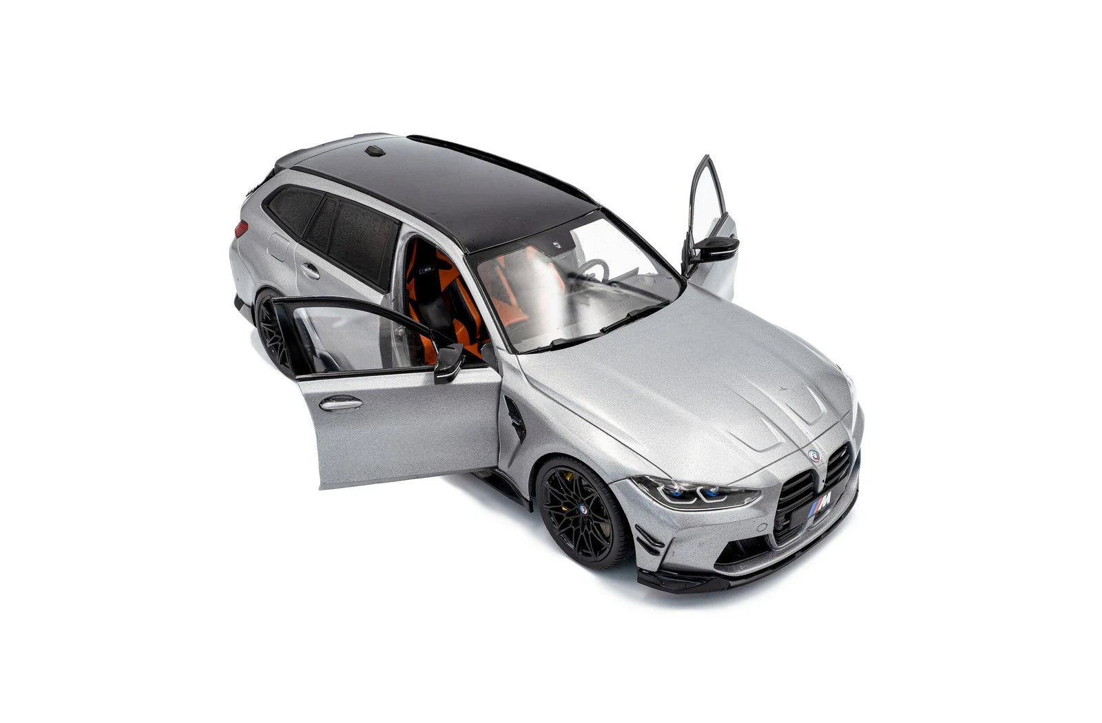 SOLIDO 1:18 Scale - 2024 BMW M3 (G81) Touring w/Performance Parts, Frozen Pure Grey Metallic - S1813702