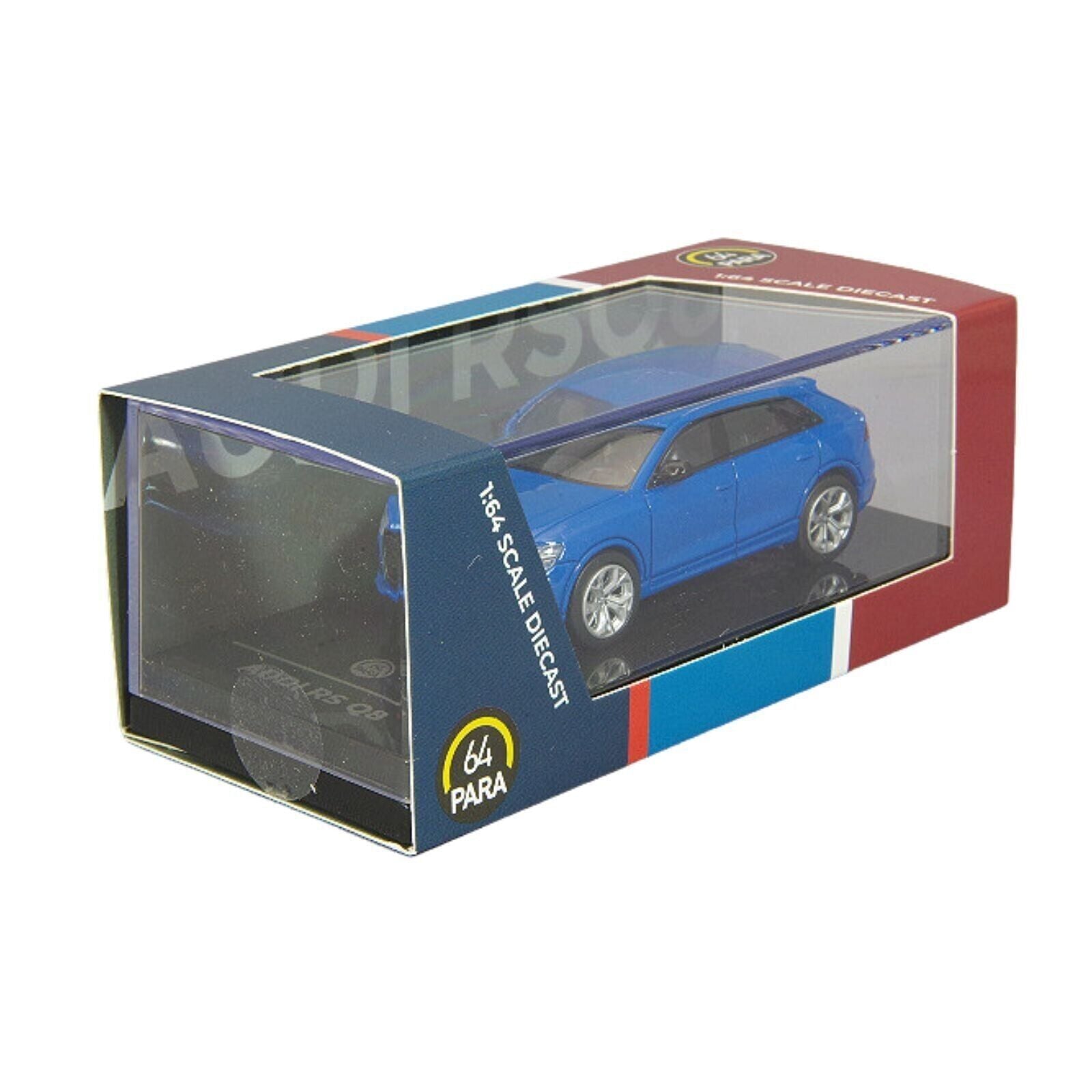 PARA64 1:64 Scale Diecast Model Car - Audi RS Q8 in Turbo Blue - LHD