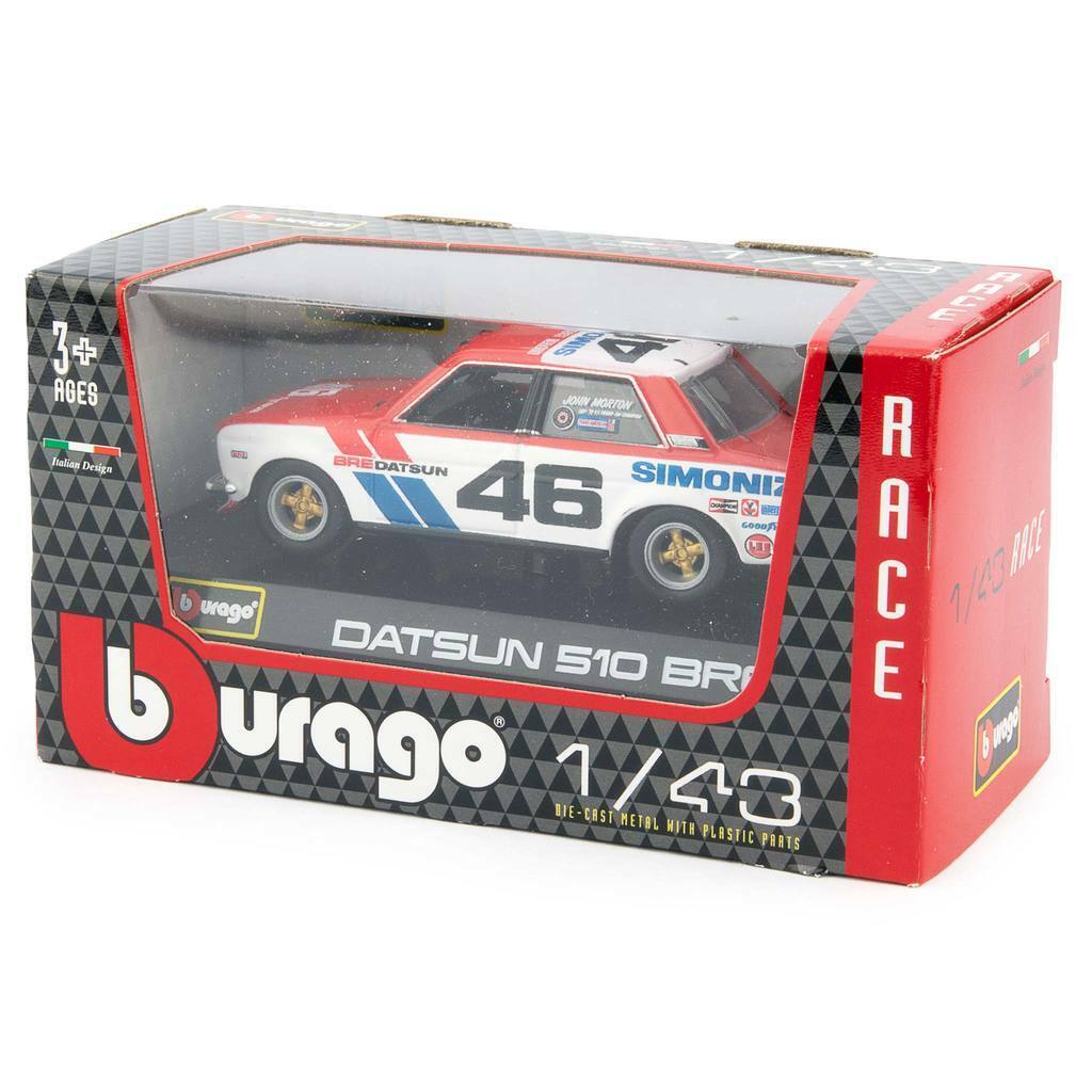 Bburago 1971 DATSUN 510 BRE 1:43 SCALE DIECAST MODEL CLASSIC RALLY CAR