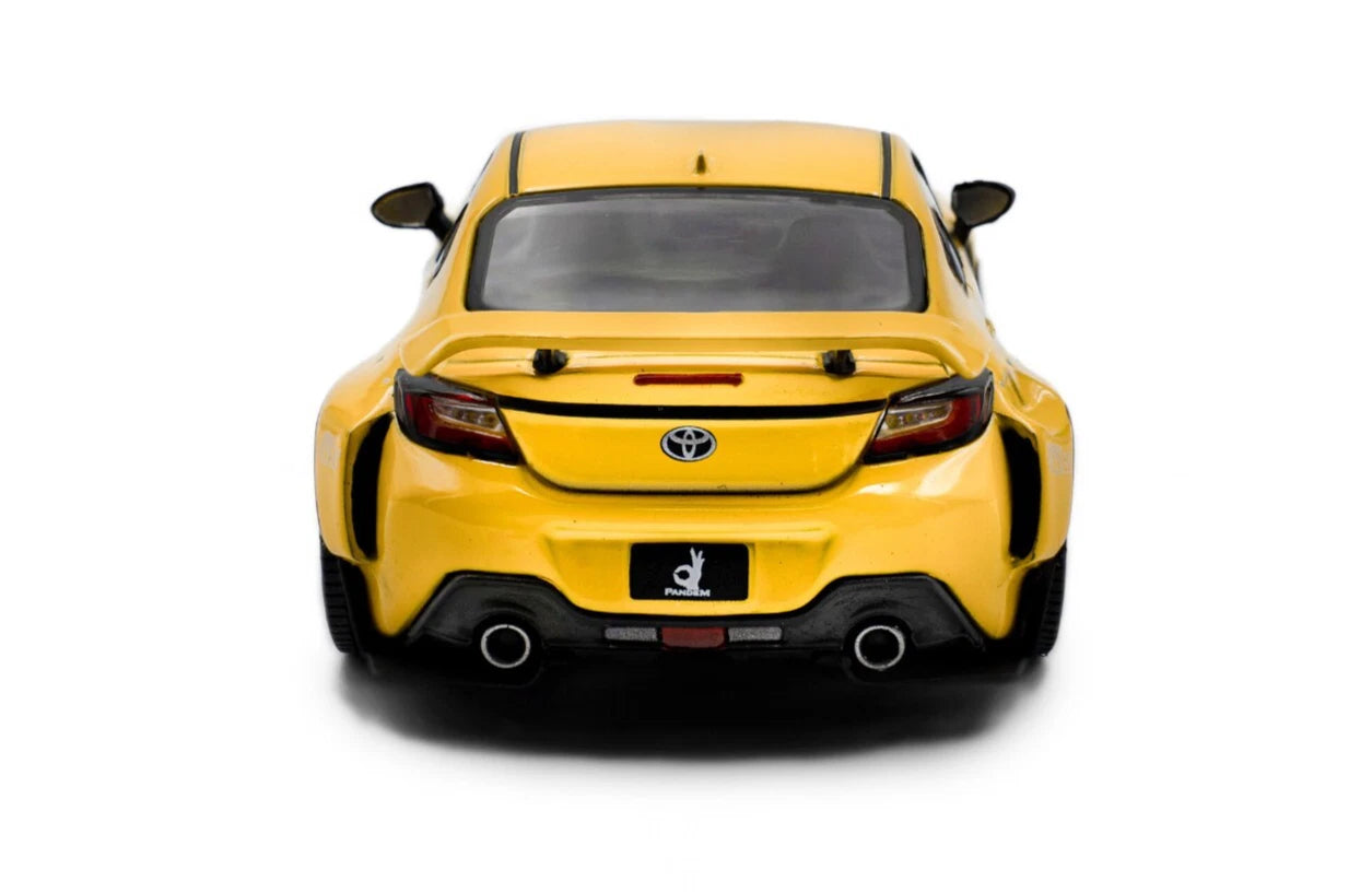 SOLIDO 1:43 Diecast, 2022 PANDEM TOYOTA GR86 ROCKET BUNNY, YELLOW - S4315101