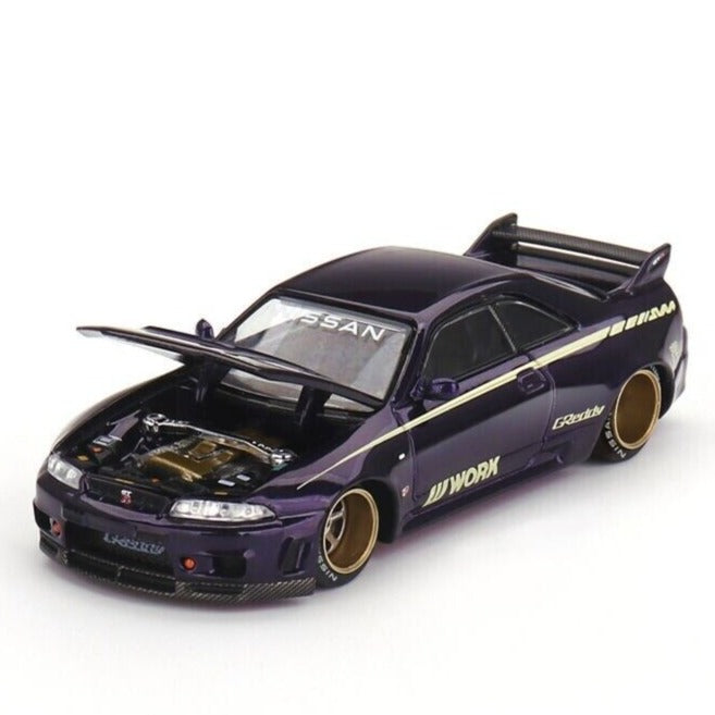 Mini Gt Kaido House 1:64 Nissan Skyline GT-R (R33) Works V1 Black/Purple - KHMG072