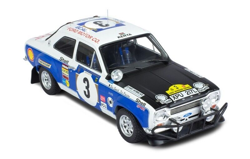 IXO 1:18 FORD ESCORT MK1 RS 1600 #3 V. PRESTON JR.-B. SMITH SAFARI RALLY 1973