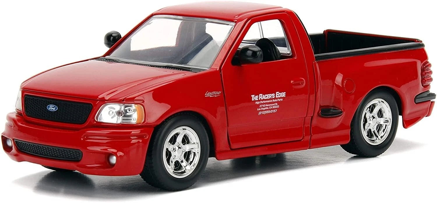 Jada 1:24 Diecast - Brian's 1999 Ford F-150 SVT Lightning, Red - Fast and Furious - 99574