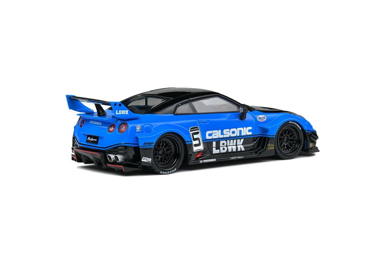 SOLIDO 1:43 Diecast Model Car, Nissan Skyline GT-R (R35) Silhouette Calsonic