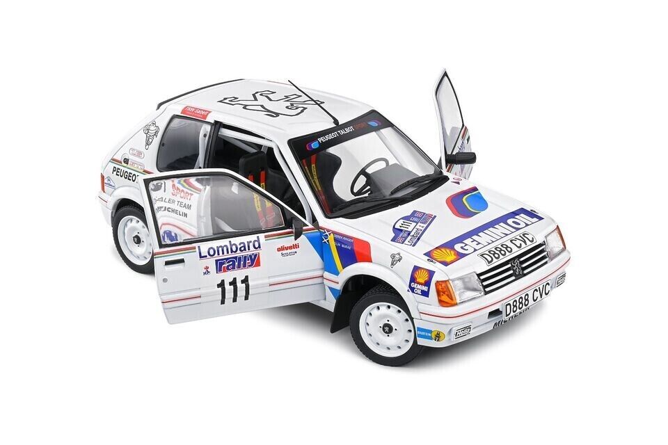 Solido 1:18 Diecast Model - Peugeot 205 GTi Lombard RAC Rally 1988 Colin McRae