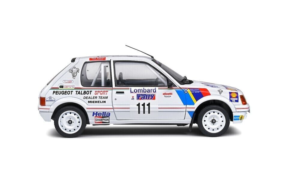 Solido 1:18 Diecast Model - Peugeot 205 GTi Lombard RAC Rally 1988 Colin McRae