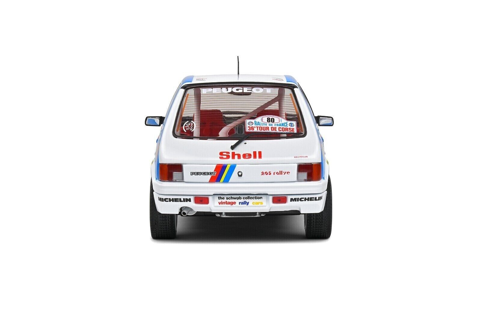 Solido 1:18 Diecast Model - Peugeot 205 Rallye 1.9L Shwab Collection 1990