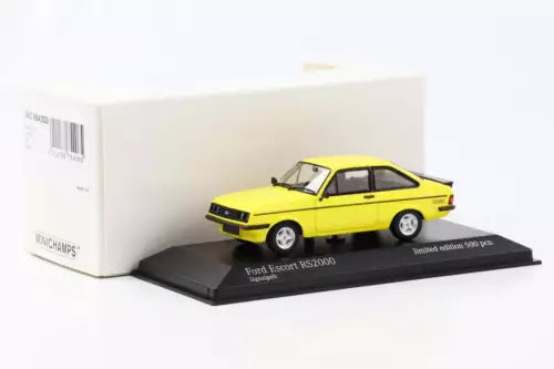 Minichamps 1:43 SCALE - 1976 Ford Escort Mk2 RS2000, Yellow - Limited to 500 Pieces