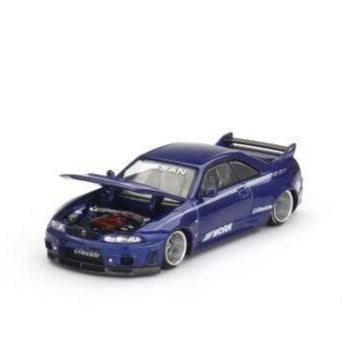 Mini Gt Kaido House 1:64 Nissan Skyline GT-R (R33) Works V1, Blue, KHMG089