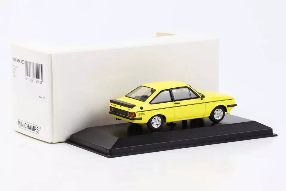 Minichamps 1:43 SCALE - 1976 Ford Escort Mk2 RS2000, Yellow - Limited to 500 Pieces