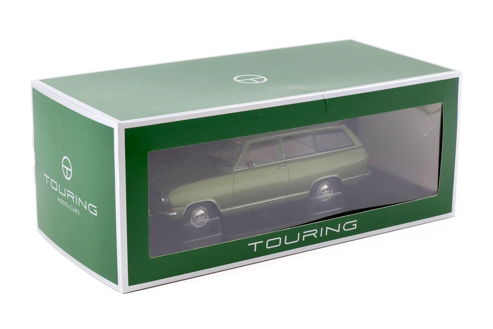 Touring Modelcars 1:18 Scale Diecast - 1972 Opel Kadett B Caravan, Lemon Green Metallic - 18048100