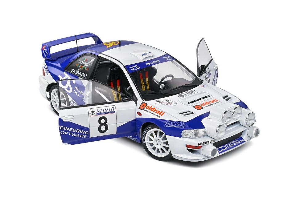 Solido 1:18 Diecast Model - Subaru Impreza WRC 99 Rally Azimut 2000 (Night Version)