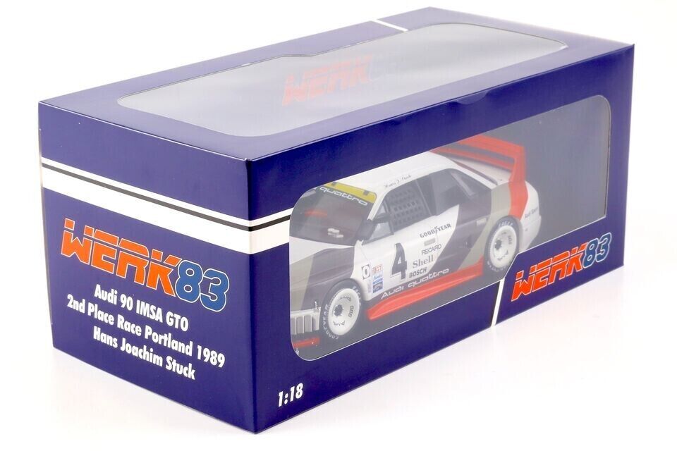 WERK 83 1:18 Audi 90 IMSA GTO 2nd Posto Race Portland 1989 H.J.Stuck #4