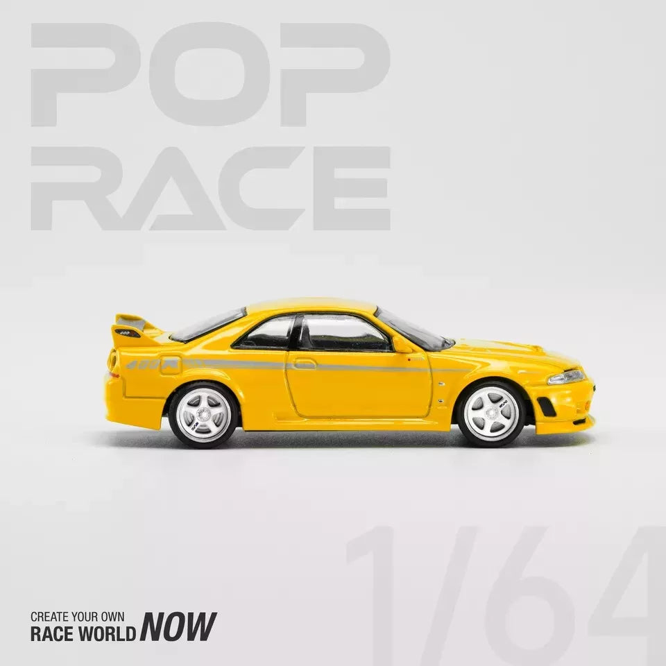 Pop Race 1:64 Diecast - Nissan GT-R Nismo 400R, Yellow- PR64-53