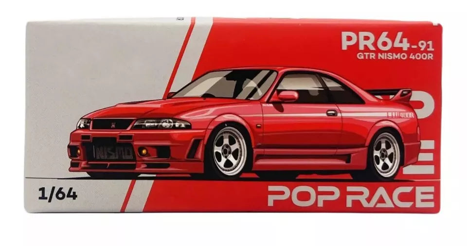 Pop Race 1:64 Diecast - Nissan GT-R Nismo 400R, Red - PR64-91