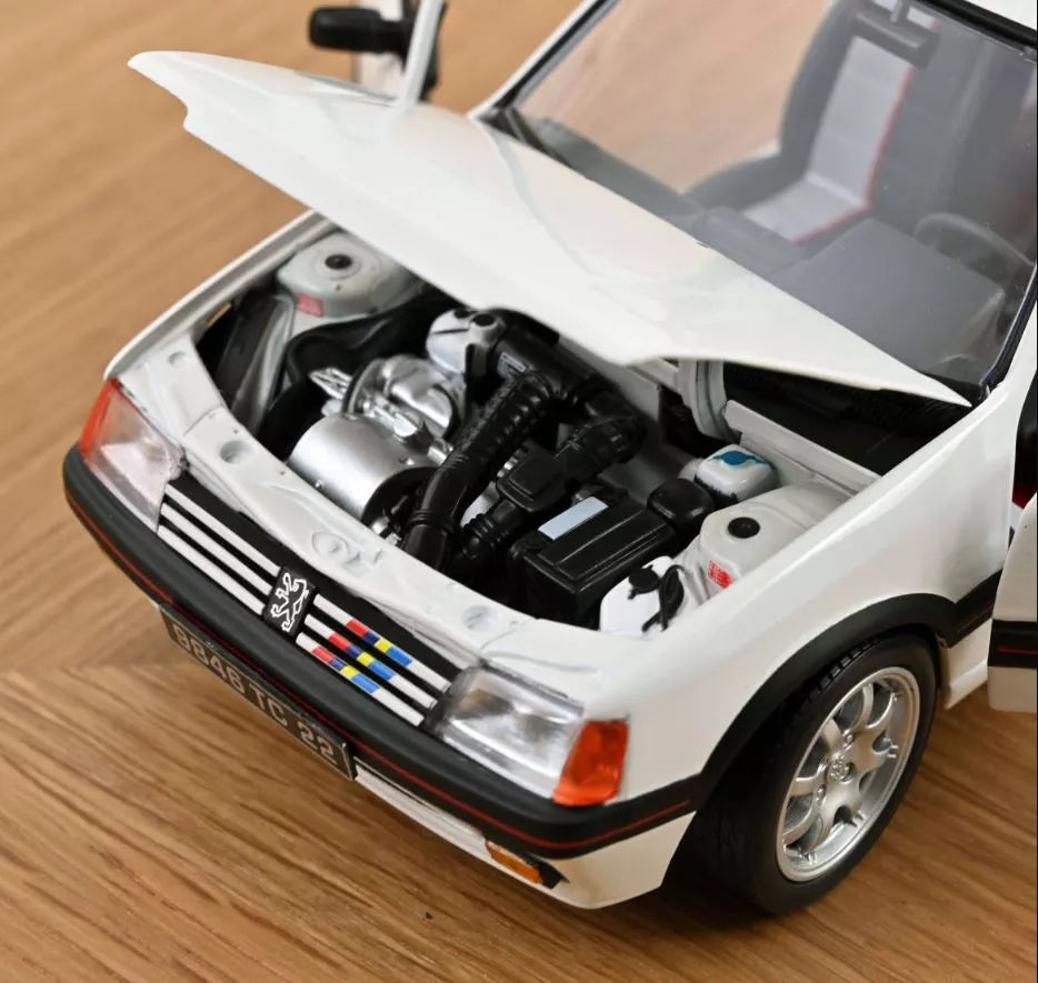 NoRev 1:18 Scale Diecast Model Car, 1989 Peugeot 205 1.9 GTi, White - 184842