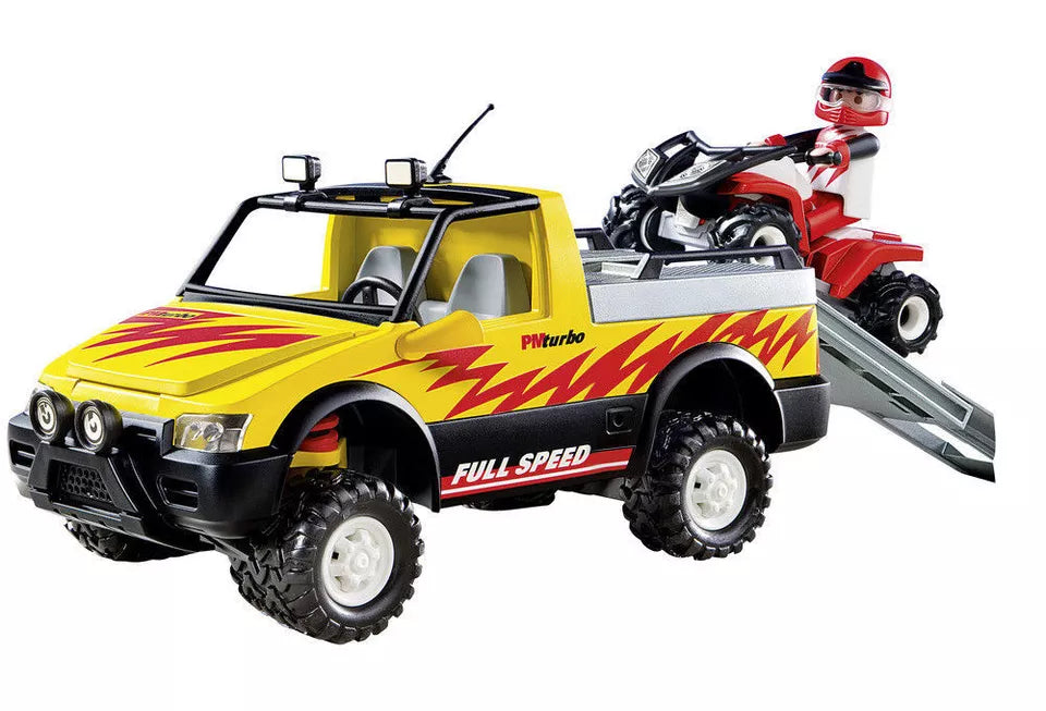 Playmobil Quad Bike And Pick Up Truck Child Toy Compatible 4856 6914