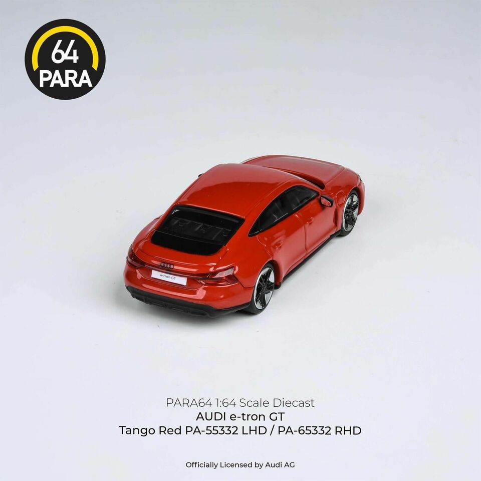 PARA64 1:64 Scale Diecast Model Car - AUDI E-TRON - GT in TANGO RED (RHD)