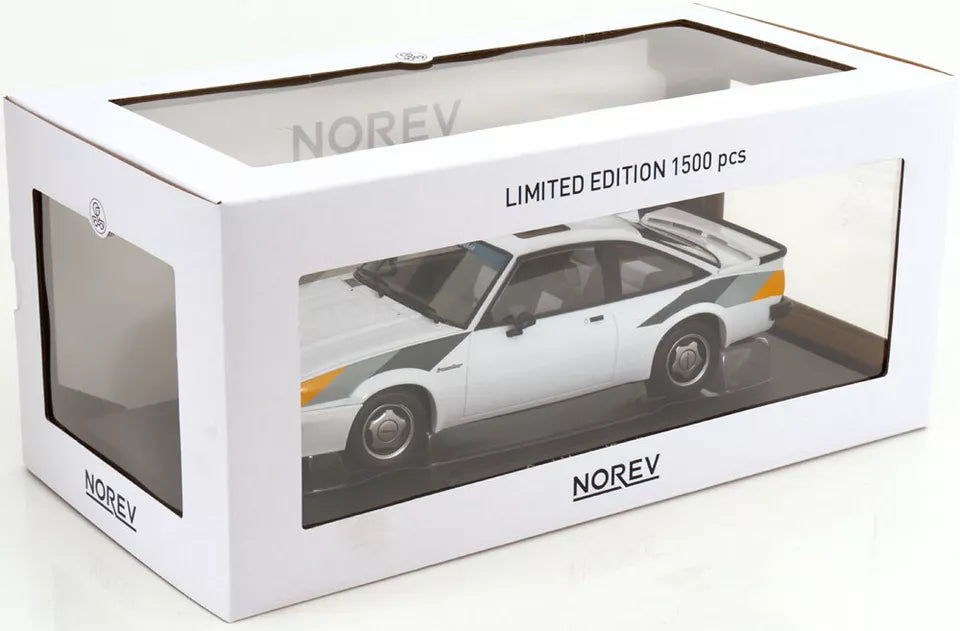 Norev 1:18 Scale Diecast - 1984 Opel Manta B Irmsher (The Movie Fred) - White- 183306