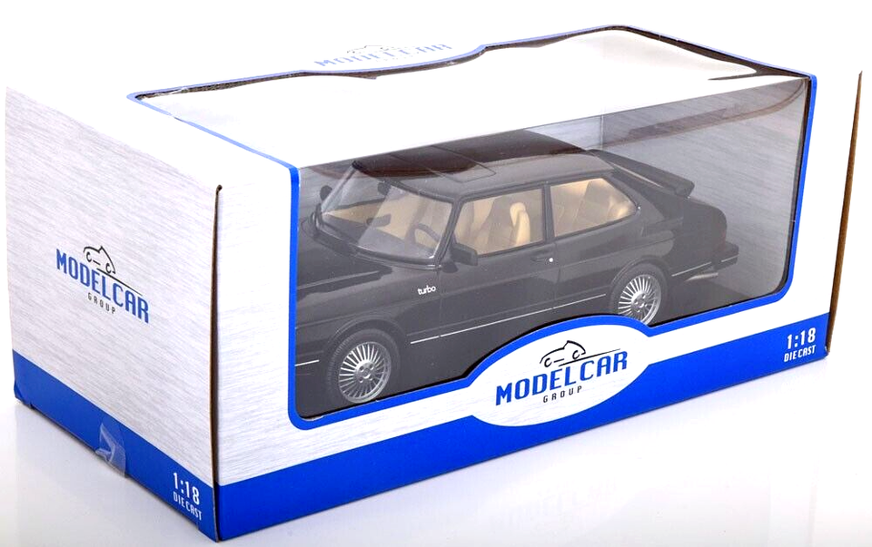 MCG 1:18 Scale Diecast Model Car - Saab 900 Turbo in Black - 1981