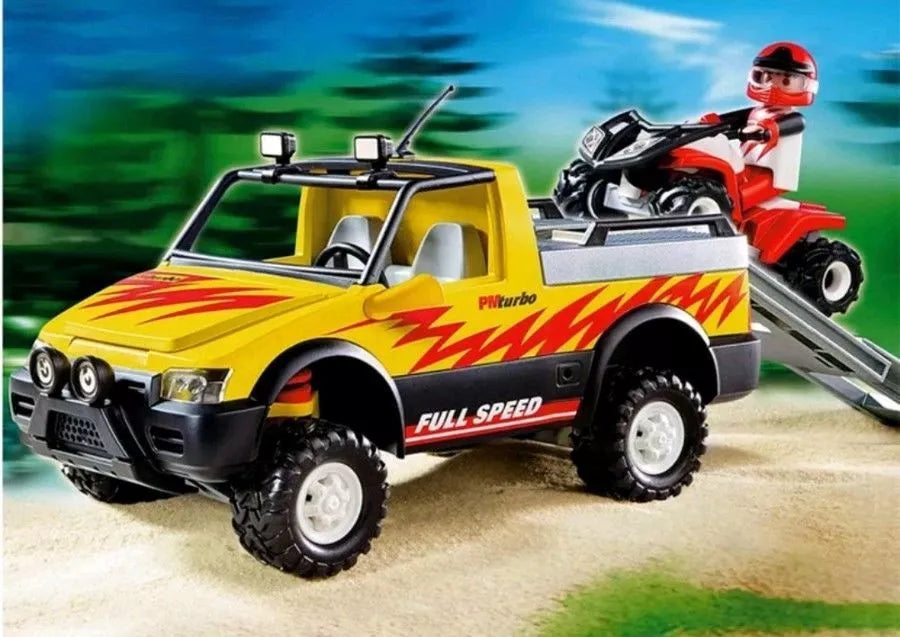 Playmobil Quad Bike And Pick Up Truck Child Toy Compatible 4856 6914