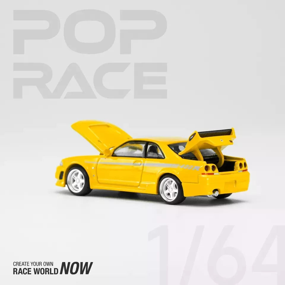 Pop Race 1:64 Diecast - Nissan GT-R Nismo 400R, Yellow- PR64-53