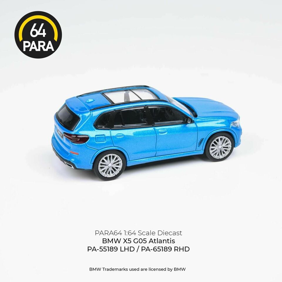 PARA64 1:64 Scale Diecast Model Car - BMW X5 in Atlantis Blue - RHD